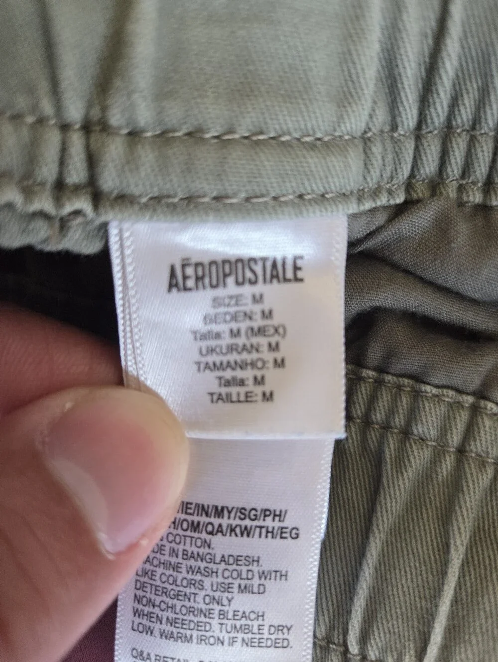 Men's Aeropostale Olive Green Cargo Joggers - Size M